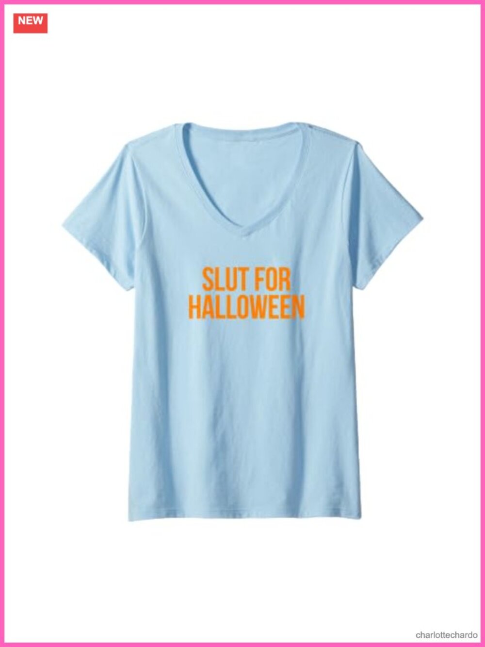 Funny Slutty Halloween Costume V-Neck T-Shirt | Lightweight Classic Fit Tee